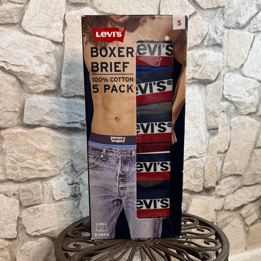 Levi's Men's Boxer Briefs 5-Pack - Red, Blue, Black